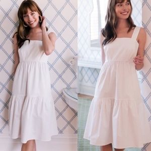 Gal meets glam Desiree white bow midi dress 10